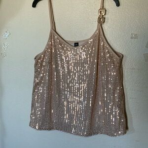 Sparkling Beige Sequin Camisole